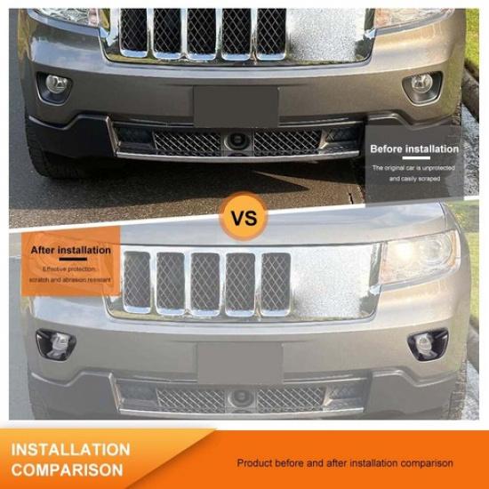 Carbon Front Fog Light Cover Fog Lamp Frame Trim For Jeep Grand Cherokee 2011-13