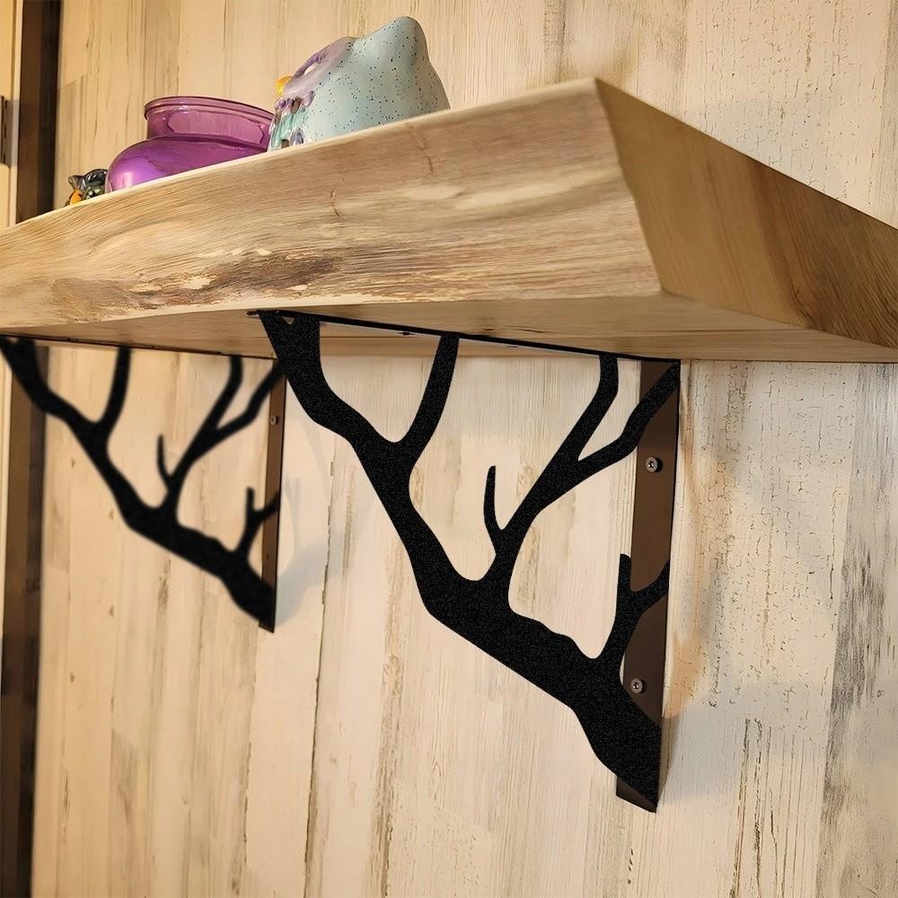 2Pcs Heavy-Duty L-Shaped Brackets Cast Iron Decorative Shelf Bracket  Home Decor