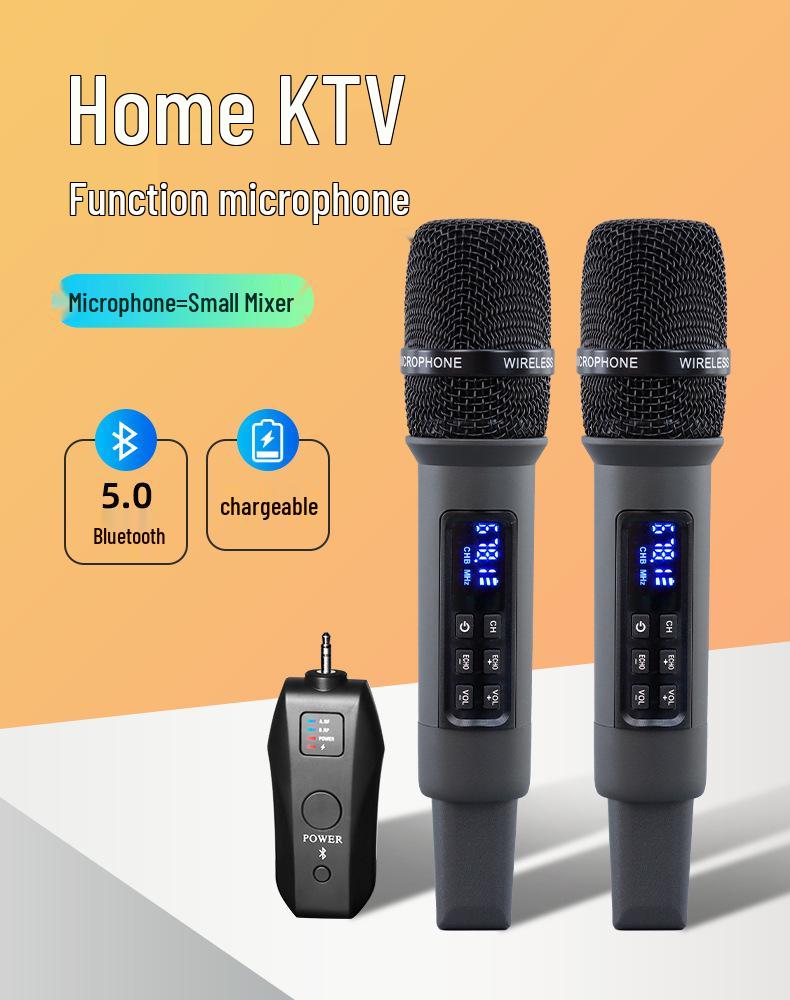 Universal Wireless Bluetooth Microphone with Professional Stage Reverb