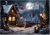 7x5ft Christmas Backdrop Christmas Photography Backdrops WinterTree Forest Town Backgroud Party Decor Backdrop XY108