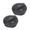 2Pcs Tank Cover Oil Filler Cap Black ABS 06K103485A for CC 1.8L 2.0L Engines 2012‑2017
