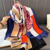 The new printing silk scarf spring and summer outside take sunscreen scarf beach towel thin section warm neck temperament versatile ladies
