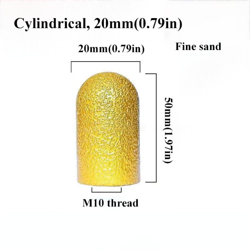 

Durable Brazed Finger Bit Threaded Port Milling Cutter Trimming Grinding Head For Dressing 20mm fine sand
