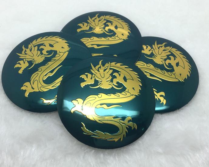 ATC1 4pcs 56mm 60mm 65mm Dragon or F1 RACING Patter 3D Stereo Aluminum Wheel Hub Caps Cover Emblem Badge Decal Stickers Car DIY