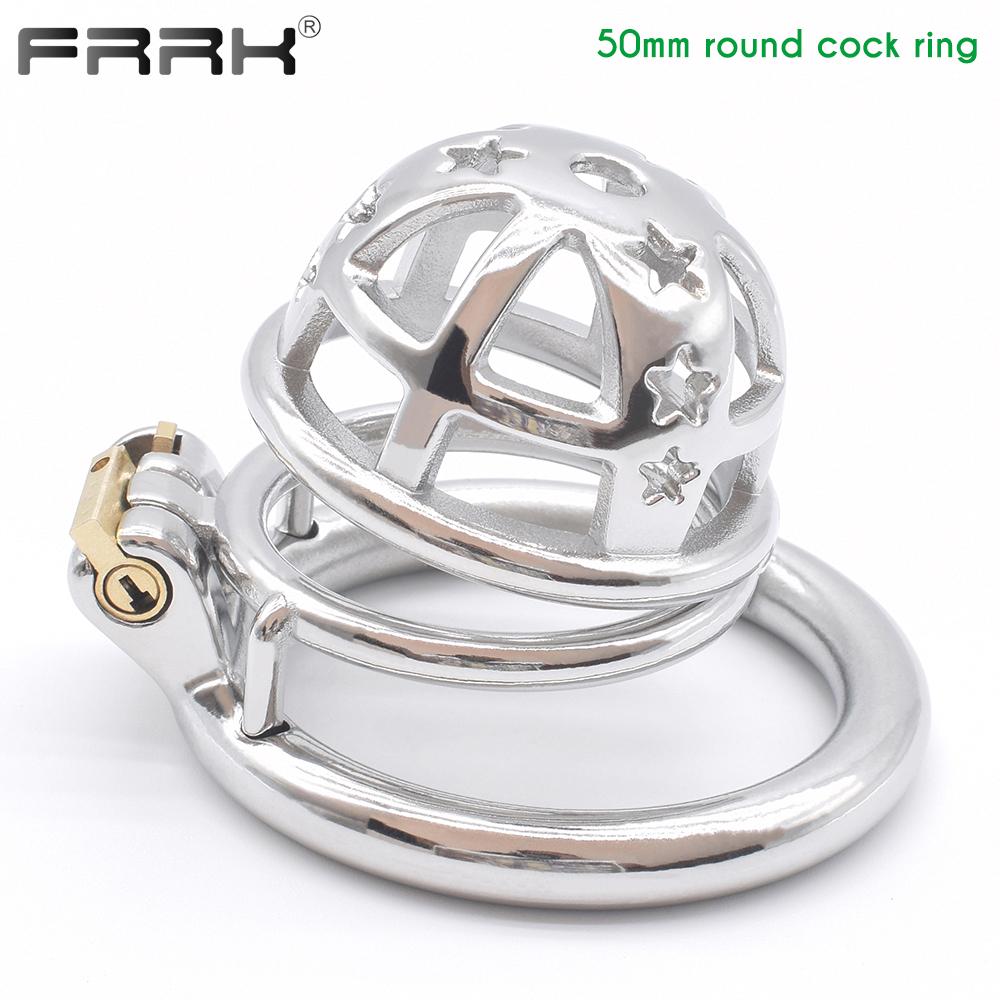 Bdsm Male Penis Ring Metal Cage Chastity Cock Male Bondage Belt Device Penis Lock Fetish BDSM Adults Sex Toys for Men Sissy