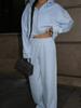 Women Two Piece Tracksuit Set Casual Long Sleeve Zip Up Hoodie Top High Waist Wide Leg Pants Loungewear