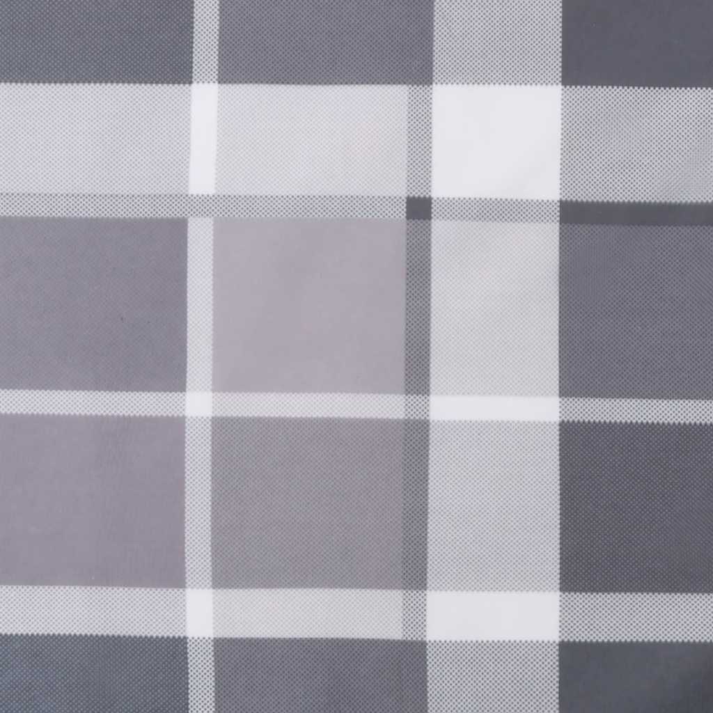 Grey Checkered Pallet Cushion 120 X 40 X 12 Cm Fabric
