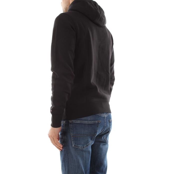 TOMMY HILFIGER MW0MW10752 TOMMY LOGO HD SWEAT-SHIRT Homme JET BLACK