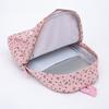 Three-Piece Backpack Set Bow Printed Corduroy Large Capacity Handbag Multi-Functional Backpack with Lunch Bag Pen Bag