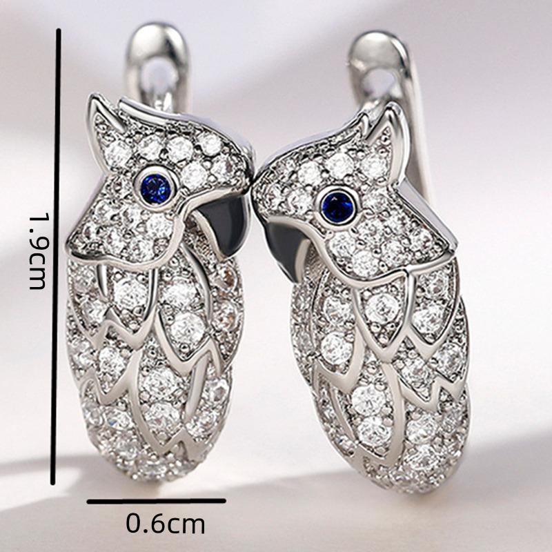 European and American Fashionable Women's Simple and Personalized Parrot Earrings, Creative, Sweet and High-end Ear Rings