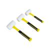 White Rubber Mallets With Fiberglass Handle High Density Nonslip Grip 5kg Impact Force For Woodworking And DIY Projects