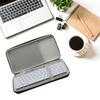 Hard Carrying Case Black Storage Bag Soft Gray Lining for ROG Falchion RX Low Profile Mechanical Wireless Keyboards