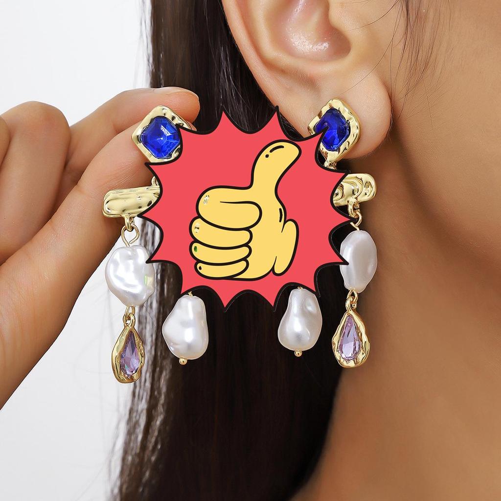 Eleganckie kolczyki z pereł barokowych: Vintage, Modny i Prosty Design dla Kobiet