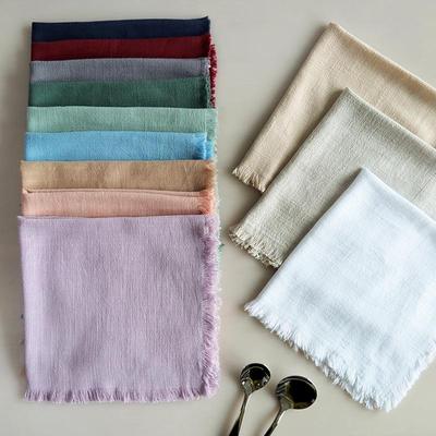 Multicolor Cotton Linen Tassel Napkin for Weddings & Dining