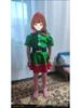 Świąteczny zielony kostium rodziny elfów na Boże Narodzenie i Halloween
