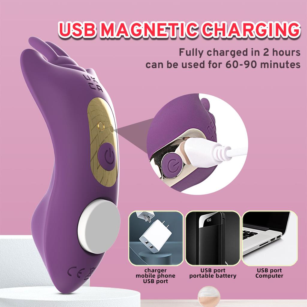 Butterfly Wearable Vibrator Panties for Women Clitoral Stimulator Massage Double Vibrating Erotic Sex Toys Wireless APP Remote