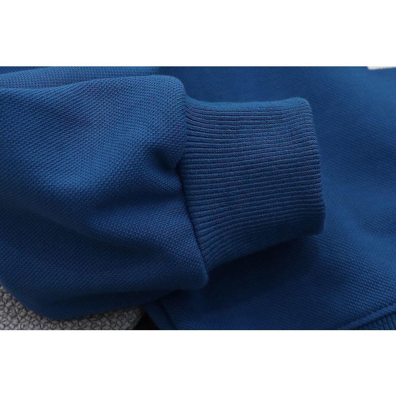 Cotton Children's Clothing, Boys' Letter Printed Hoodie, Loose and Versatile Casual Western-style T-shirt, Spring and Autumn Thin Top