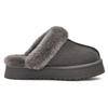(WMNS) UGG Disquette Fluff Gray Slippers Women's 1122550-CHRC