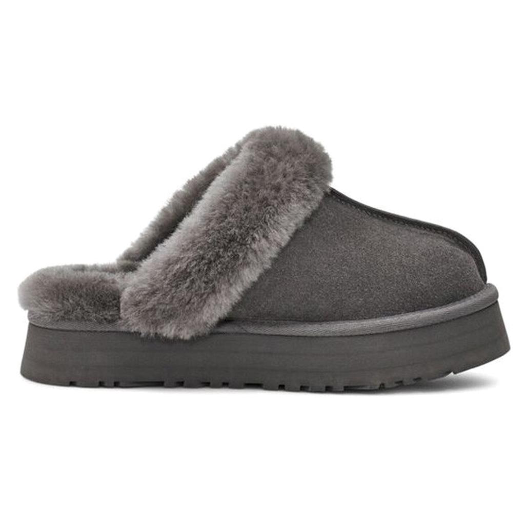 (WMNS) UGG Disquette Fluff Gray Slippers Women's 1122550-CHRC