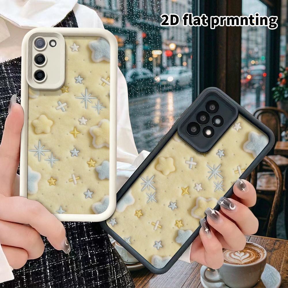 Phone Case: 2D Flat Samsung Galaxy A34 A35 M05 M06 S20 S22 S21 FE Plus 5G Protective Case, Star Background, Perfect Christmas and Halloween Holiday Gi