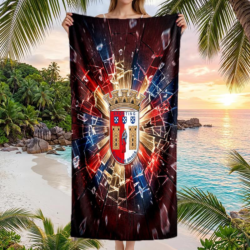 Braga FC Print Quick Dry Beach Towel Microfiber Absorbent Portable Travel Swimming Towel