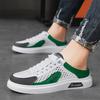 Summer New Men's Casual Sports Shoes Lace-Up Mesh Breathable Flat Sole One-Step Walking Shoes Large Size Board Shoes
