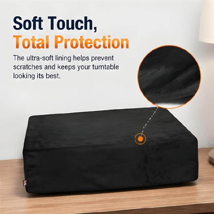 Soft Brushed Fabric Dust Cover For AT LP70XBT Record Player Convenient Use And Storage