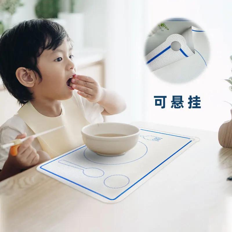 Kids Cartoon Printed Cute PVC Leather Placemats Waterproof Heat-Resistant Cartoon Table Mats Children's Lunch School Desks