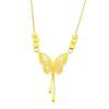Copper Plated Gold Pendant with Pearl Butterfly Tassel - Women's Luxury Necklace