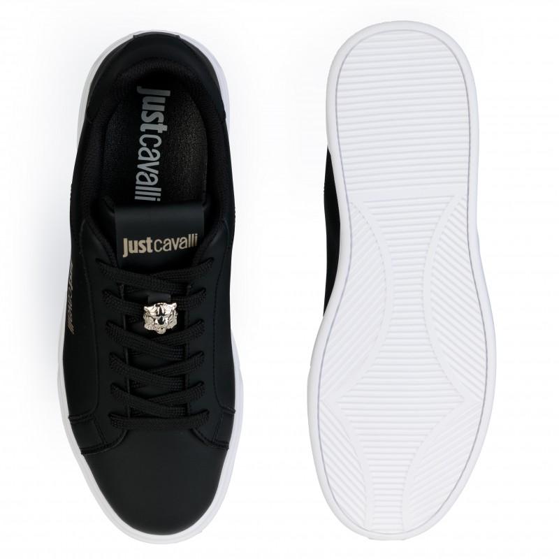 Just cavalli leather sneakers nero/gold - Size: 41