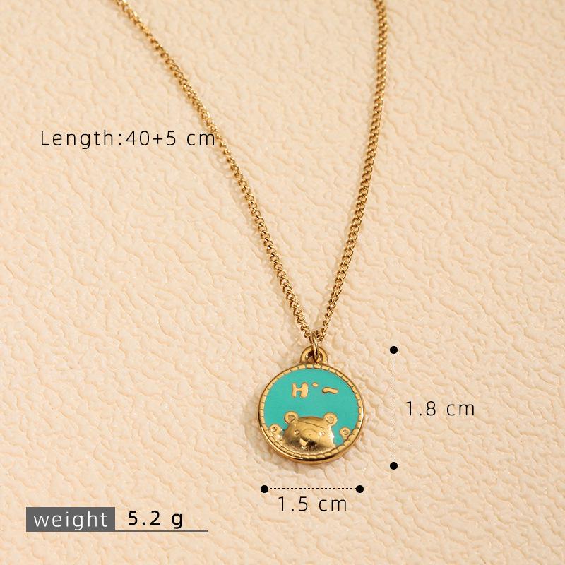 Geometrischer quadratischer Anhänger Edelstahl-Halskette für Damen