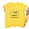Women Tshirt Mama Square Print Casual Mom Life Mother S Day Harajuku Shirt Aesthetic Korean Female