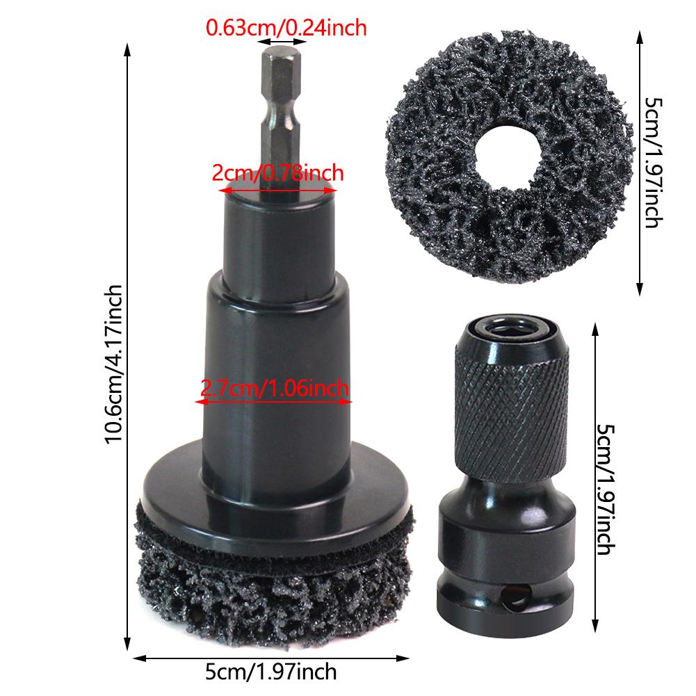 Auto Wheel Hub Brush Wheel Hub Grinder Dust Rust Removal Kit Brake Grinding Polishing Cleaner Set Maintenance Tool