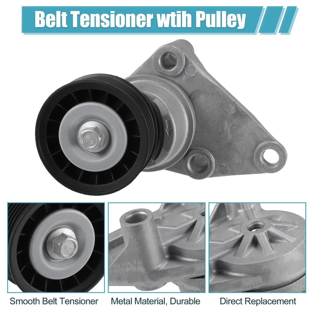 Uxcell Replacement Drive Belt Tensioner Idler Pulley Assembly for GMC Yukon Sierra 1500