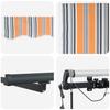 Retractable Awning Multicolor 400 X 350 Cm Polyester