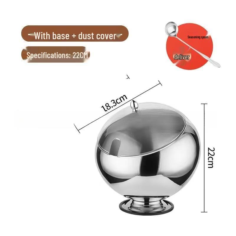 

Stainless Steel Buffet Condiment Bowl with Lid and Stand