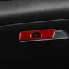 Red Carbon Fiber Co-pilot Glove Box Handle Cover Trim For Jeep Cherokee 2014-18