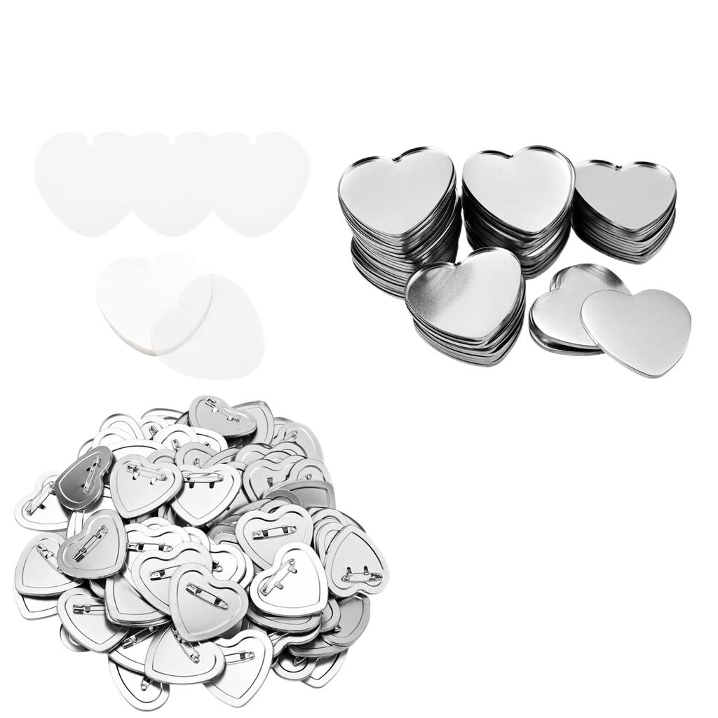 Badge Machine Badge Heart Badge Button Suitable for Molds for Badge 100 Metal 58mm Heart-shaped Material, Manufacturing, Material, Badge, Badge,