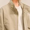 Croquis Men's Loose Fit Stand Collar Long Trench Coat 9O9910480
