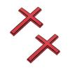 Raised Crosses Car Emblem Metal Decoration Weather Resistant Adhesive Sticker Decal for Vehicles Tailgate