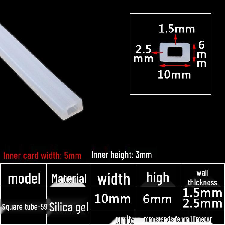 High-Temperature Resistant Silicone Square Tubing: Durable, Customizable, Aging-Resistant Rubber Sheath and Hollow Sealing Strip.