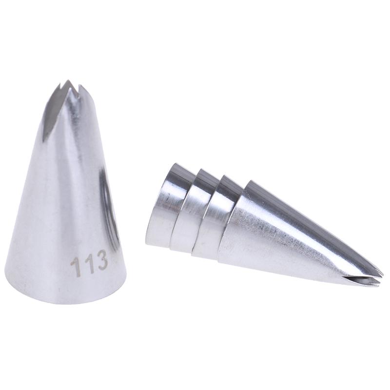 5Pcs Leaves Nozzles Stainless Steel Icing Piping Nozzles Tips Pastry Cake Decor