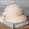 New Fashion Personality European Merino Wool Temperament Elegant Cap Women's Autumn and Winter Versatile Retro Hat