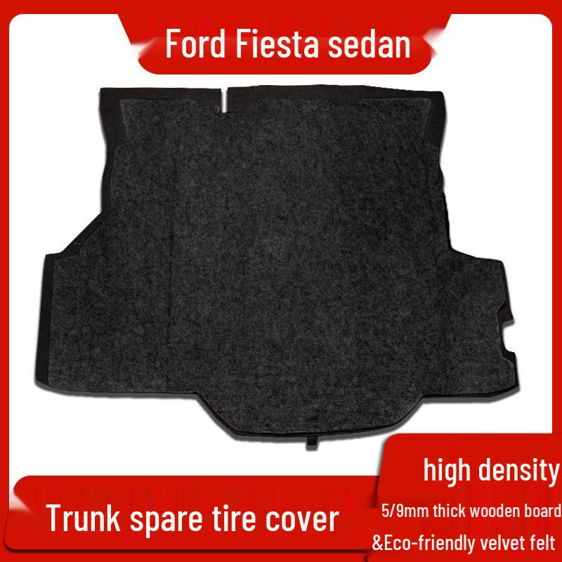 Ford Fiesta Hatchback/Sedan Rear Trunk Spare Tire Cover & Luggage Compartment Partition Mat