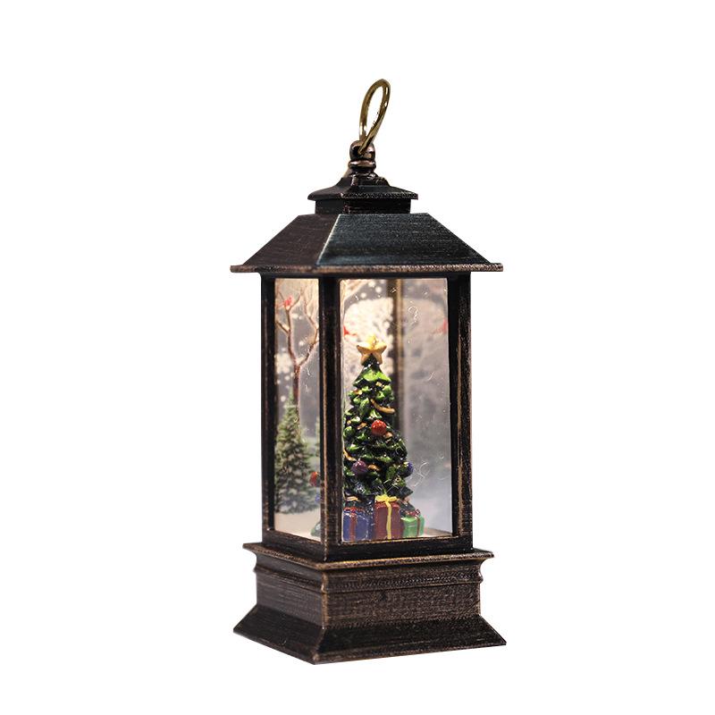 2026 Christmas Water-Filled Lantern for Desktop Decoration - Ideal for Hotel, Mall, and Shop Window Displays