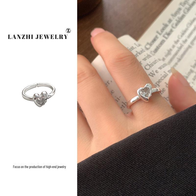 Lan Zhi 925 Sterling Silver Open Ring: Tarnish-Free, Minimalist, Trendy Jewelry for Women.