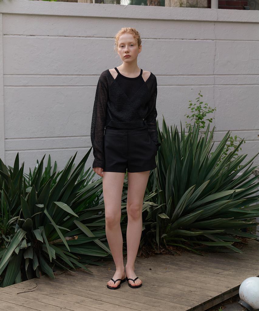 Assenti Solid Shorts_Black