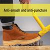 Unisex Winter Steel Toe Work Shoes - Anti-Smash, Anti-Puncture, Lightweight, Anti-Odor, Plus Velvet Cotton Lining for Welders.