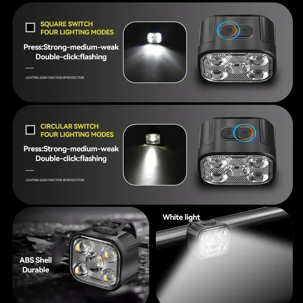 Cycling Bicycle Front Rear Light Set Bike USB Charge Headlight Light MTB Waterproof Taillight LED Lantern Bike Parts
