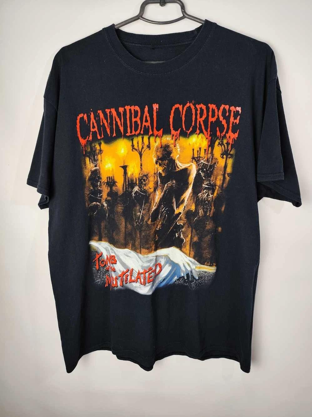 Винтажная уличная футболка с принтом группы Rock Cannibal Corpse Репринт S